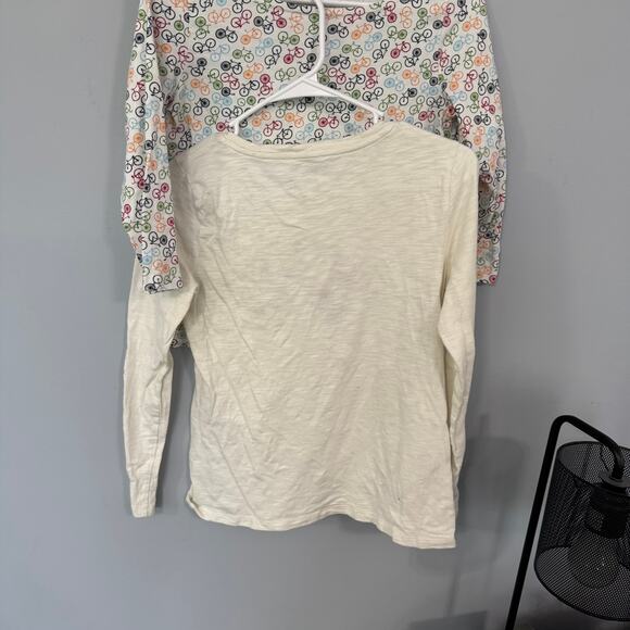 LOT of 2 Talbots Long & 3/4 Sleeve Tee Shirts Women's Size Small Petite Peacock - Picture 4 of 9